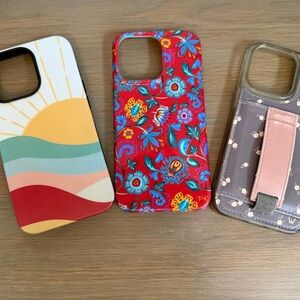 Set of 3 iPhone 13 Pro Cases (2 Casely, 1 WalliCase)